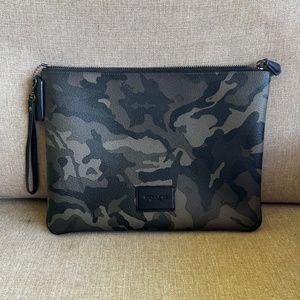 Large Coach Camo Pouch